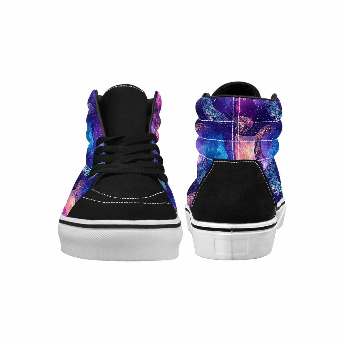 MEN'S Galaxy Snake Print High Top Canvas Grunge Custom Shoes
