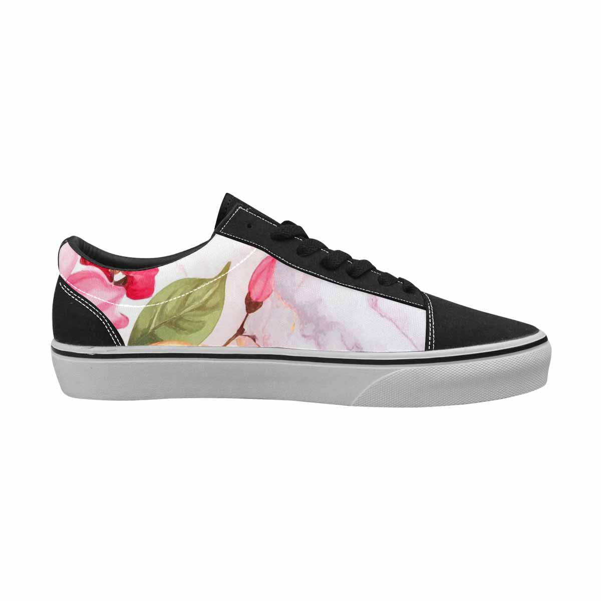 MEN'S Marble Floral Canvas Lace-Up Aesthetic Sneakers