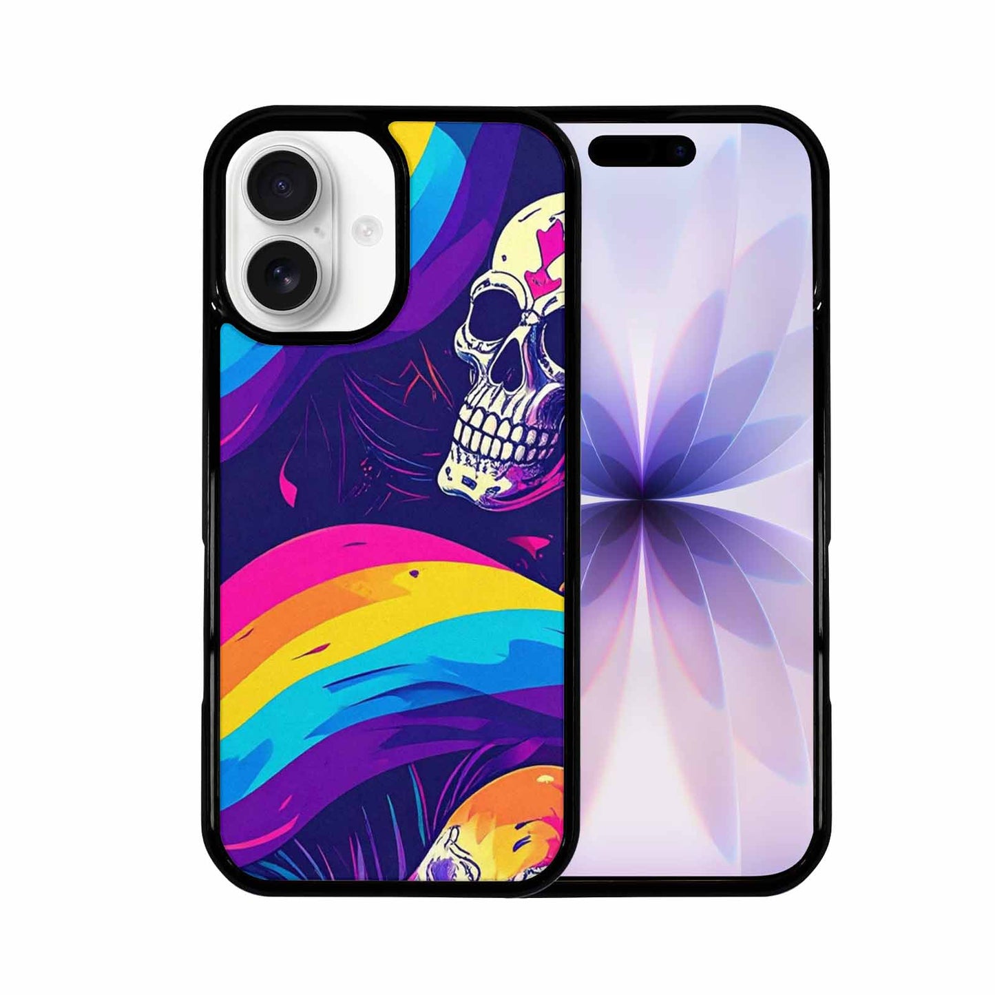 iPhone 17 Case — Pride Flag Skulls Seamless Gothic Skulls, Personalized Phone Case