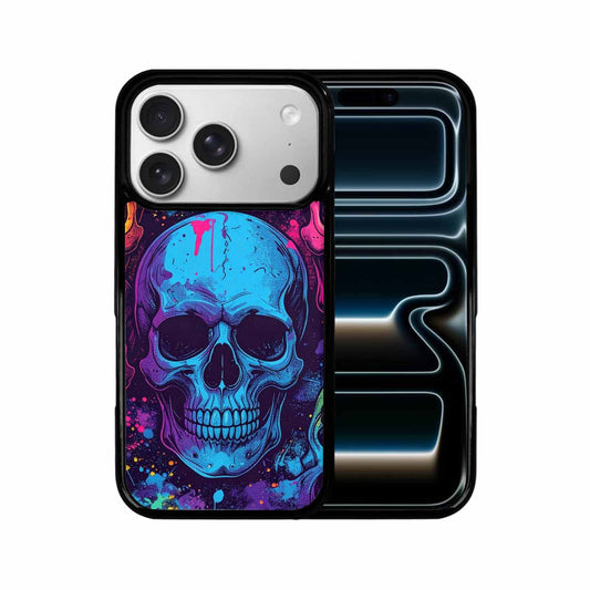 iPhone 17 Pro Case — Skulls Splatter Comic Gothic Skulls, Original Design Phone Case