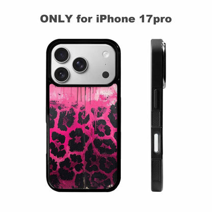 iPhone 17 Pro Case — Black Pink Ink Animal Print Animal, Personalized Phone Case