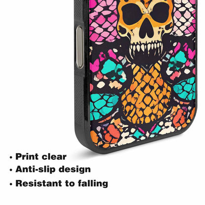 iPhone 16 Pro Case — Snake Print Skull, Custom Print Case Cover