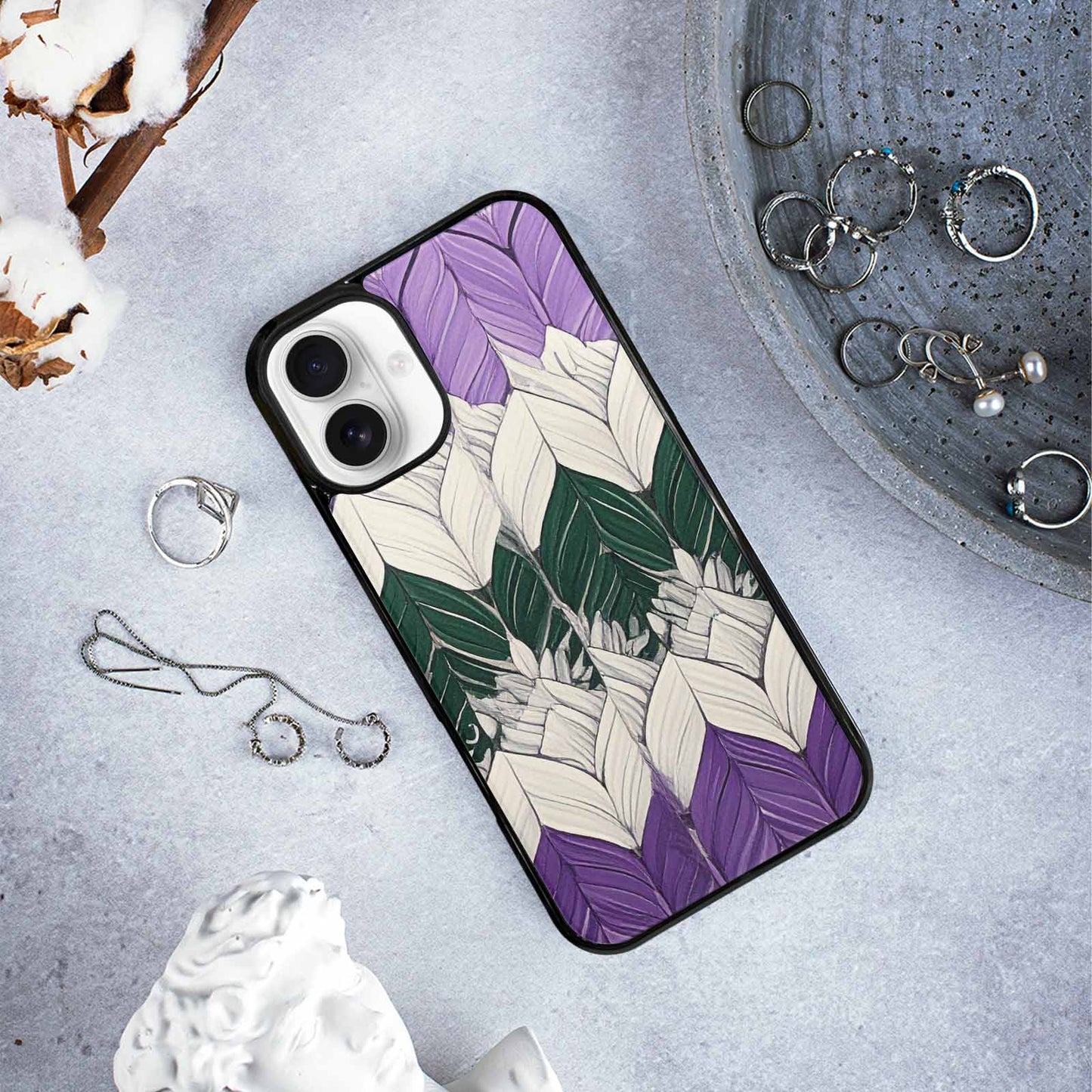 iPhone 16 Plus Case — Genderqueer Flag Color Theme Small Rainbow, Unique Phone Case Design