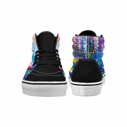 MEN'S Full Color Vibrant Monet High Top Canvas Wallpaper Art Custom Sneakers