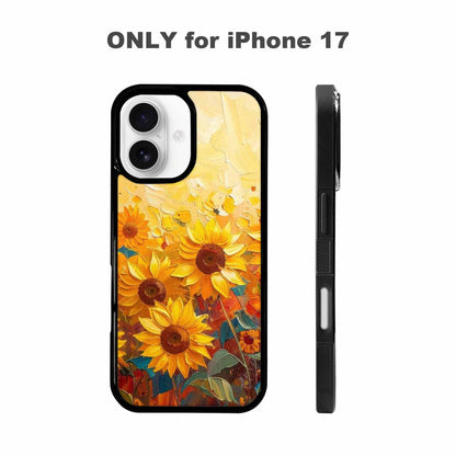 iPhone 17 Case — Impressionist Sunflower Brushstroke Pattern Floral, Original Design Phone Case