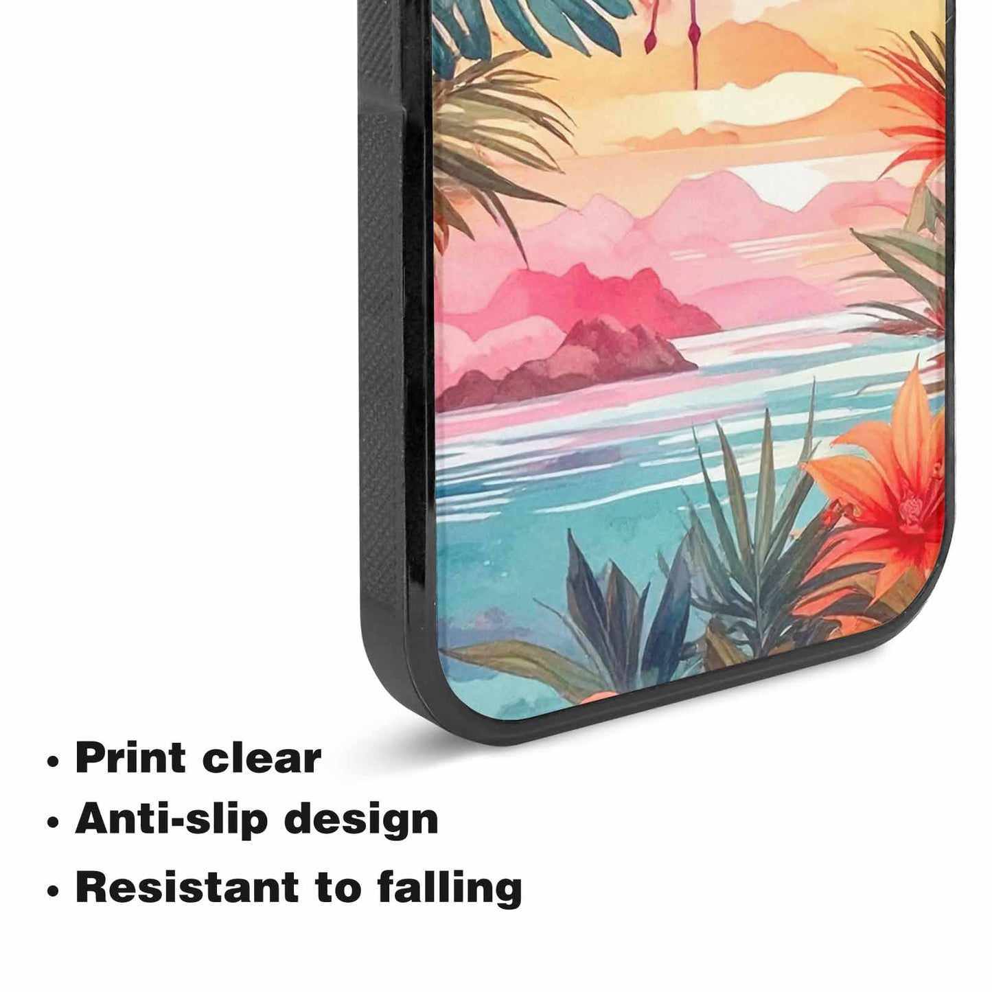 iPhone 15 Case — Flamingo Tropical Flamingo Tropical Pattern Hundreds, Unique Phone Case Design