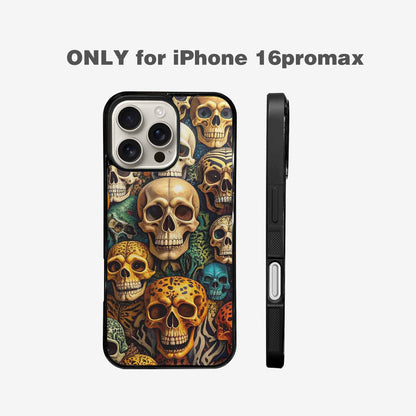 iPhone 16 Pro Max Case — Skulls Animal Printskulls Patt Ekj, Custom Printed Phone Case