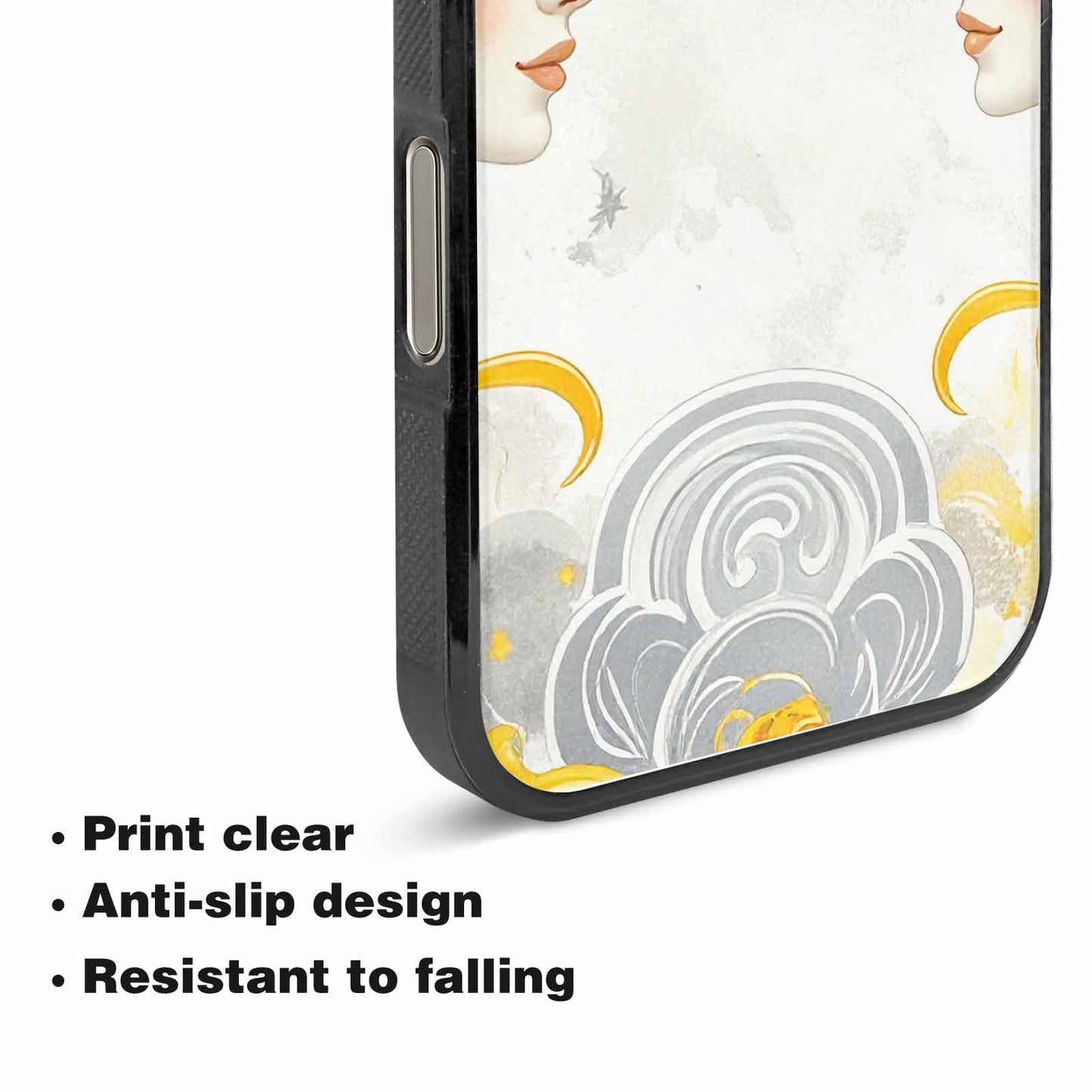 iPhone 15 Pro Max Case — Gemini Twins Zodiac Pattern Seamless Repeat, Custom Designed Case Cover