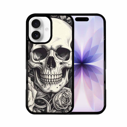 iPhone 17 Case — Skulls Roses Pen Ink Gothic Skulls, Original Design Phone Case