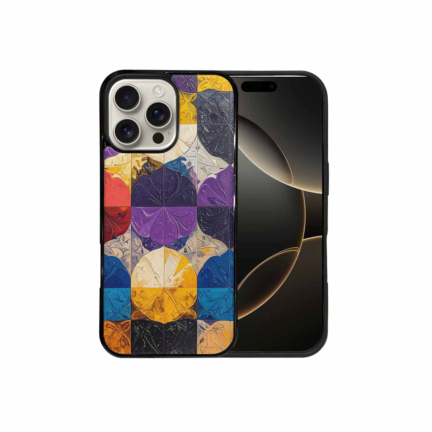 iPhone 16 Pro Max Case — Nonbinary Flag Color Theme Small Rainbow, Custom Phone Case
