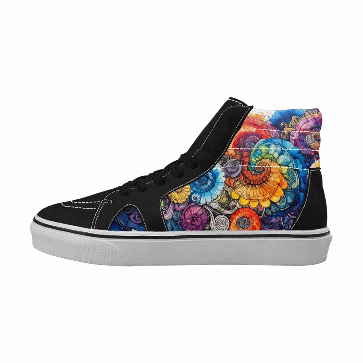 MEN'S Tie High Top Canvas Neon Fantasy Shoes