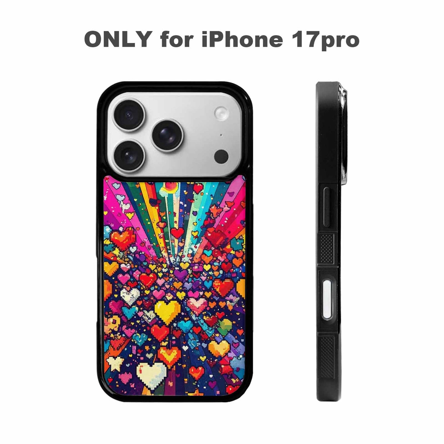 iPhone 17 Pro Case — Pixel Art Bit Burst Pattern Original, Customized Protective Case