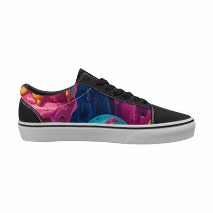 WOMEN'S Melting Ice Cream Monster Lace-Up Canvas Dreamcore Custom Shoes