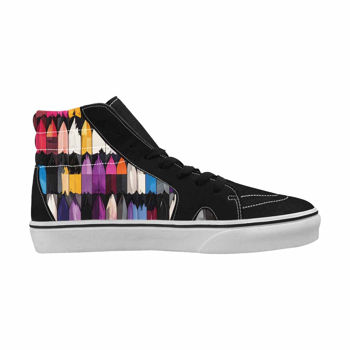 WOMEN'S Asexual Flag Color High Top Canvas Dreamcore Custom Sneakers