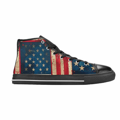 MEN'S American Flag Stars High Top Canvas Y2K Custom Sneakers