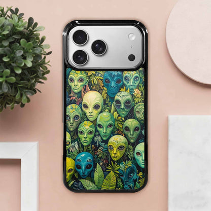 iPhone 17 Pro Max Case — Aliens Pattern Hundreds Of Alien Scifi, Customized Protective Case