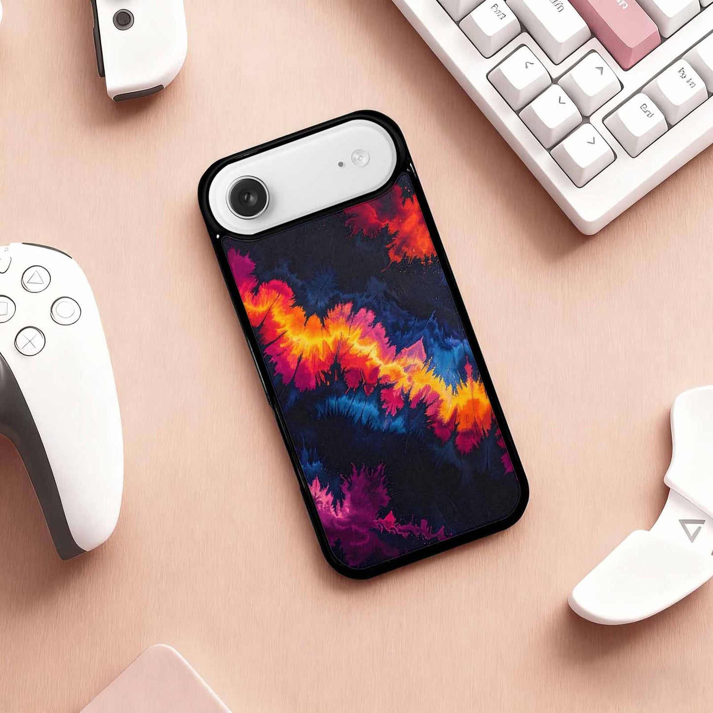 iPhone 17 Air Case — Tie Dye Dark Art Seamless Tie, Unique Phone Case Design