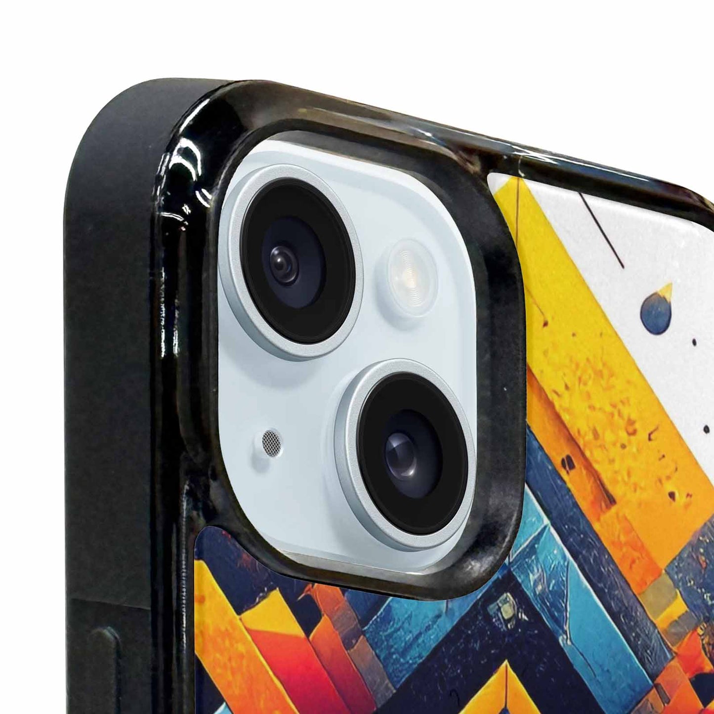 iPhone 15 Plus Case — Urban Tribal Tessellation, Custom Printed Phone Case