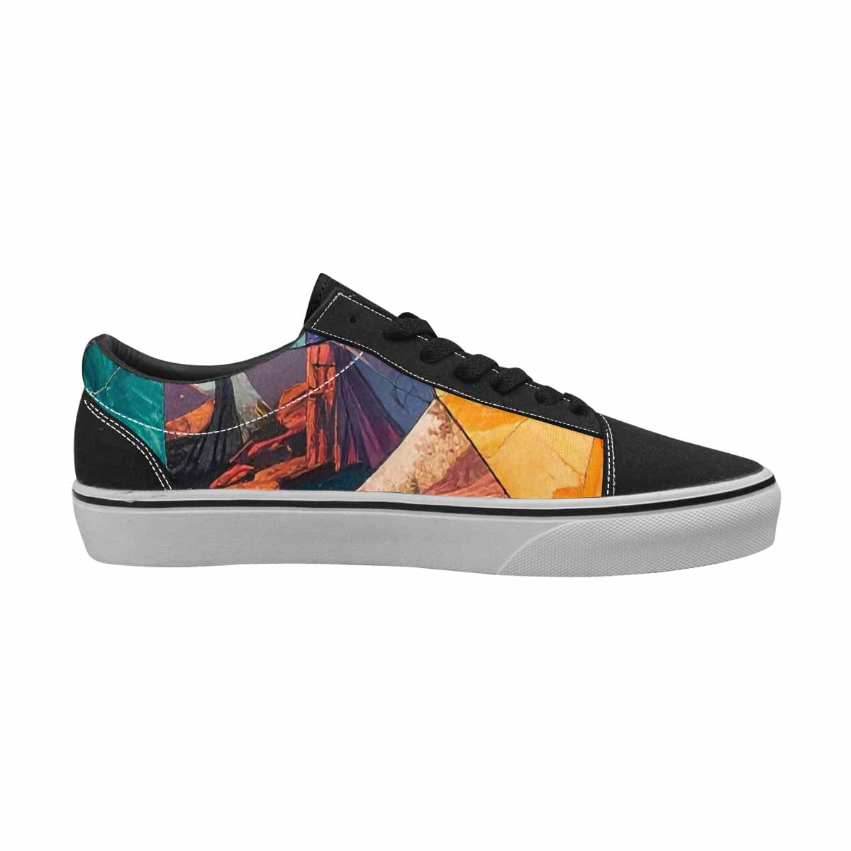 WOMEN'S Surreal Dream Fragment Lace-Up Canvas Neon Fantasy Custom Shoes