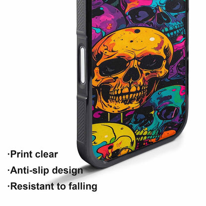 iPhone 17 Pro Case — 1000s Of Skulls Digital Camo Drip, Personalized Phone Case