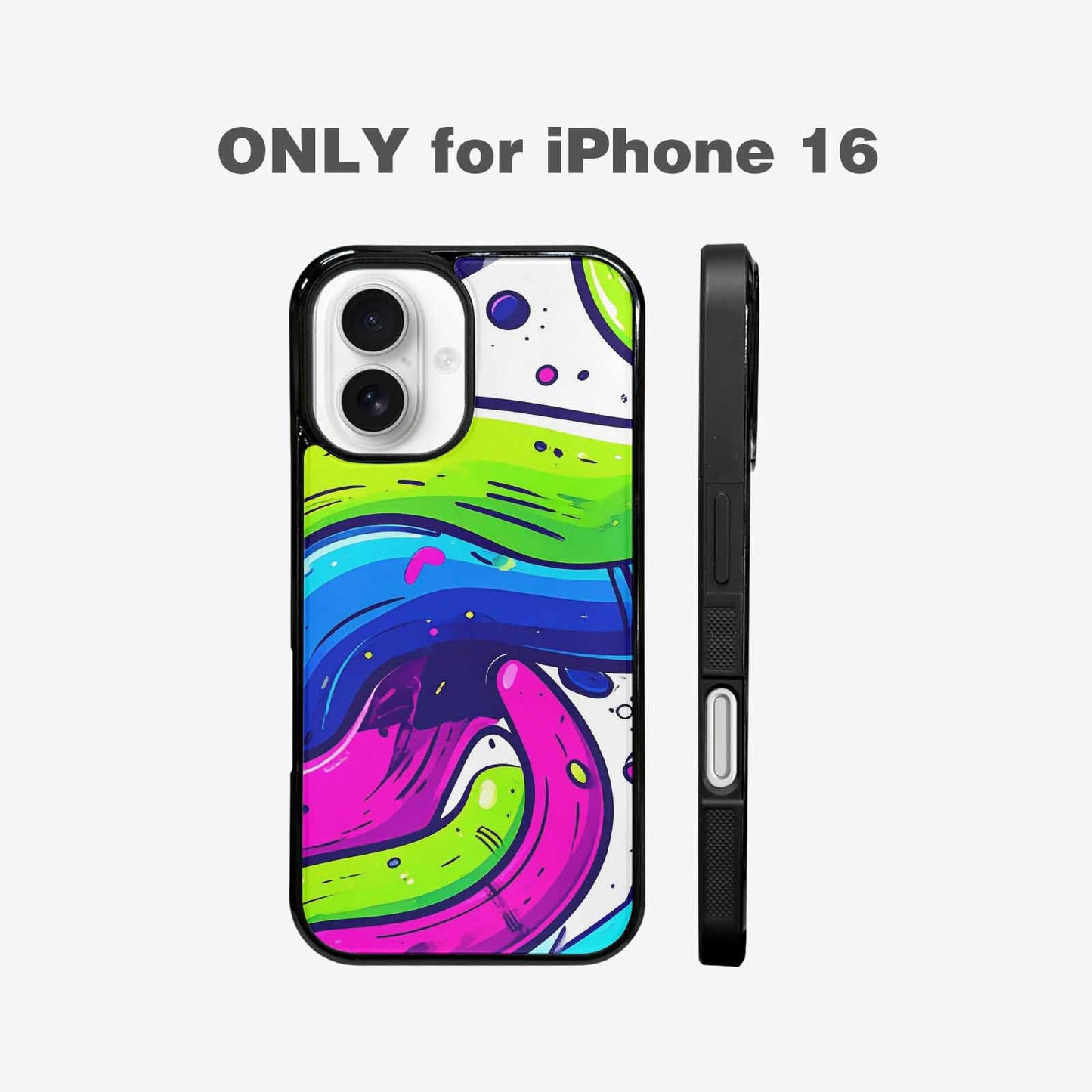 iPhone 16 Case — Acid Wash Cartoon, Custom Made Phone Cover