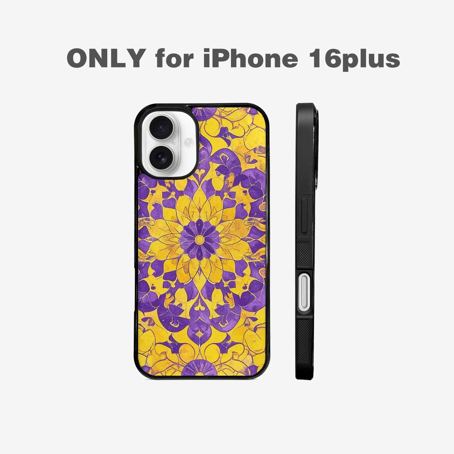 iPhone 16 Plus Case — Intersex Flag Color Theme Small Rainbow, Custom Art Phone Cover