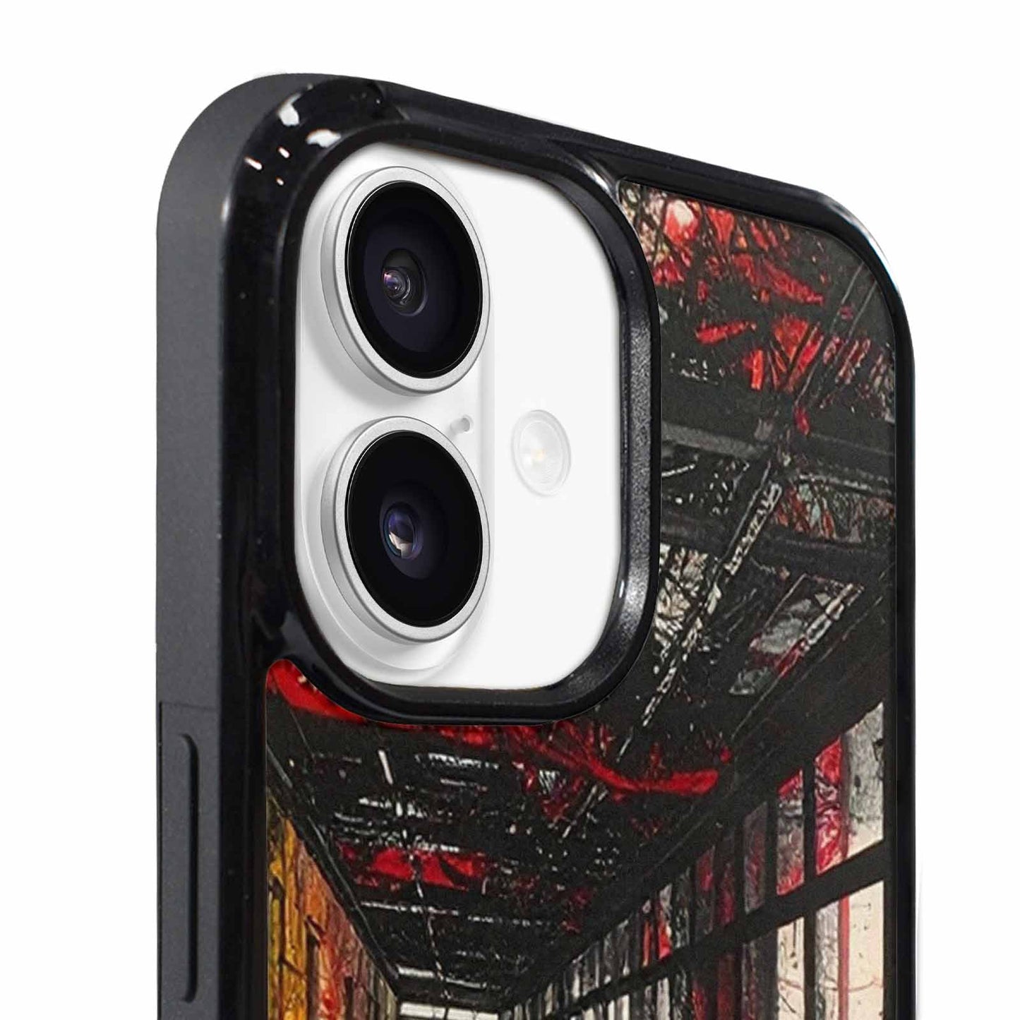 iPhone 17 Case — Black &amp; Red Ink Galaxy Space, Customized Protective Case
