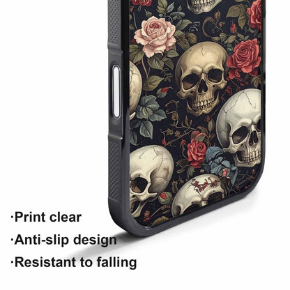 iPhone 17 Pro Max Case — Skulls Roses And Skulls Gothic Skulls, Custom Made Phone Cover