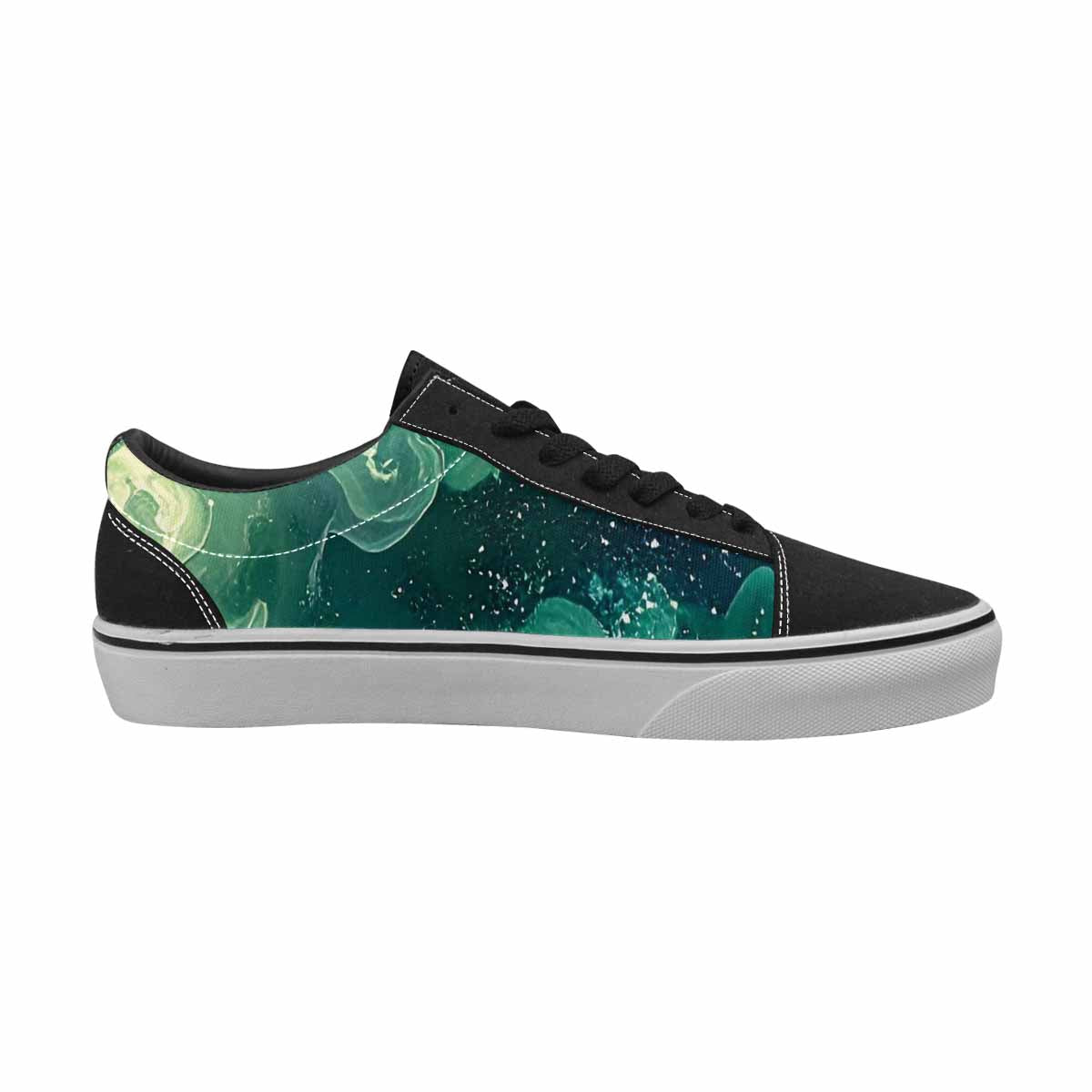 WOMEN'S Galaxy Art - Canvas Lace-Up Vibrant Chaos Custom Sneakers