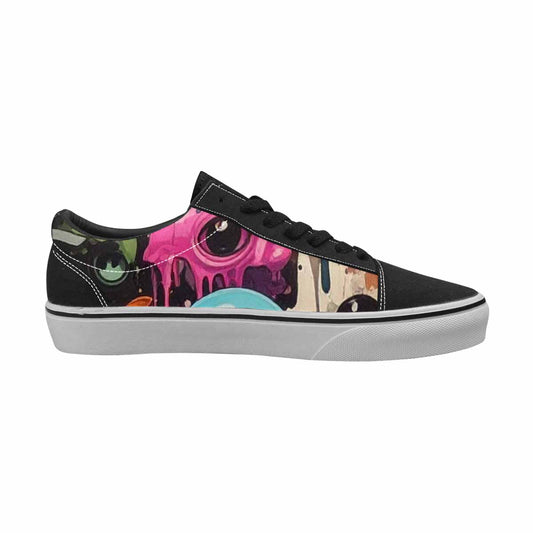 MEN'S Aliens - Camo Melting Lace-Up Canvas Kaleidoscope Custom Sneakers