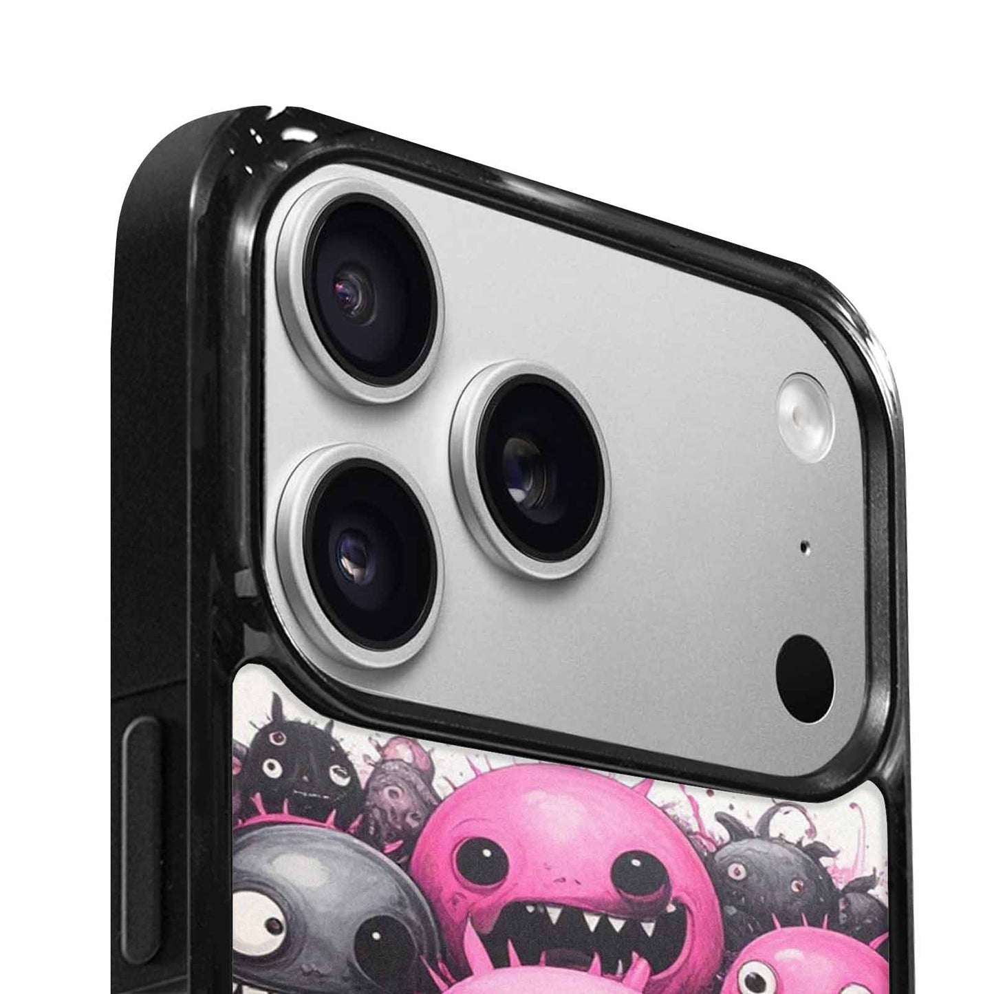 iPhone 17 Pro Max Case — Black &amp; Pink Ink Cartoon Cute, Personalized Phone Case
