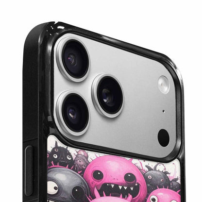iPhone 17 Pro Max Case — Black &amp; Pink Ink Cartoon Cute, Personalized Phone Case