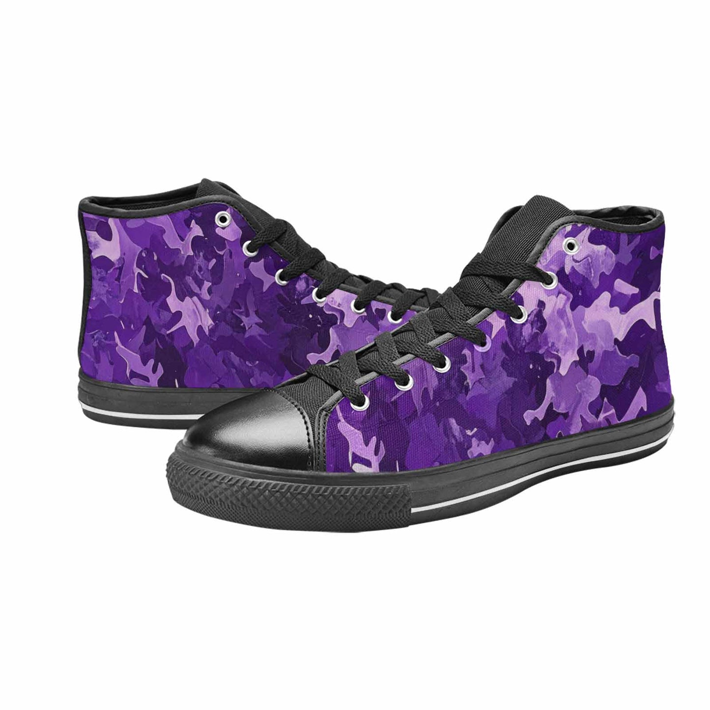 MEN'S Military Camouflage Blotch High Top Canvas Grunge Sneakers