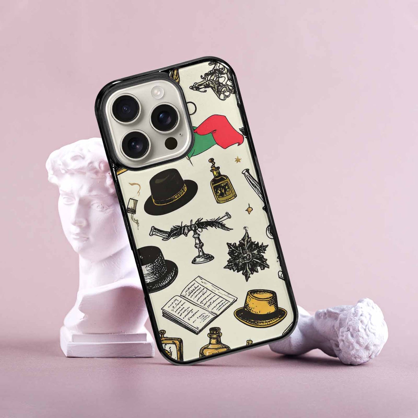 iPhone 16 Pro Case — Noir Spy Silhouette Pen Ink Noir, Custom Designed Case Cover