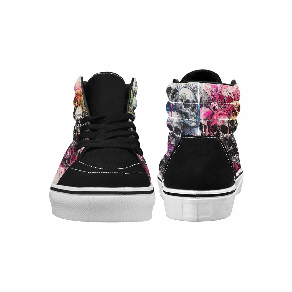 MEN'S Rainbow From Skull S High Top Canvas Kaleidoscope Sneakers