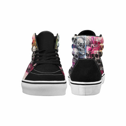 MEN'S Rainbow From Skull S High Top Canvas Kaleidoscope Sneakers