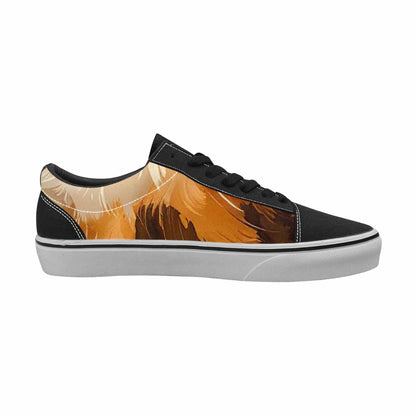WOMEN'S Leopard Soft Airbrush Gradient Canvas Lace-Up Cottagecore Custom Sneakers