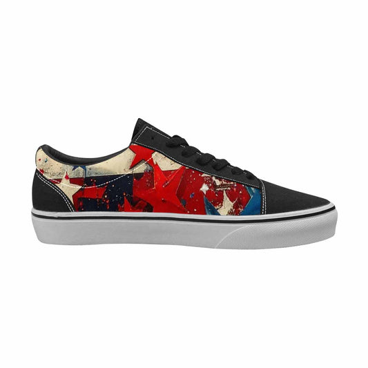 WOMEN'S Patriotic Stars Stripes Lace-Up Canvas Aesthetic Shoes