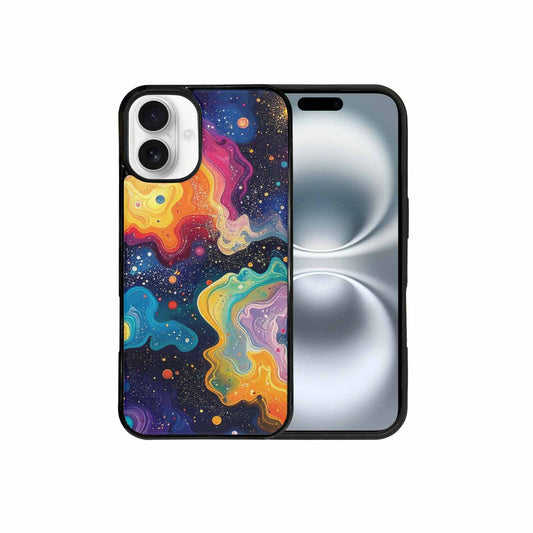iPhone 16 Plus Case — Galaxy Art Colorful Cosmic Dust Small, Custom Phone Case