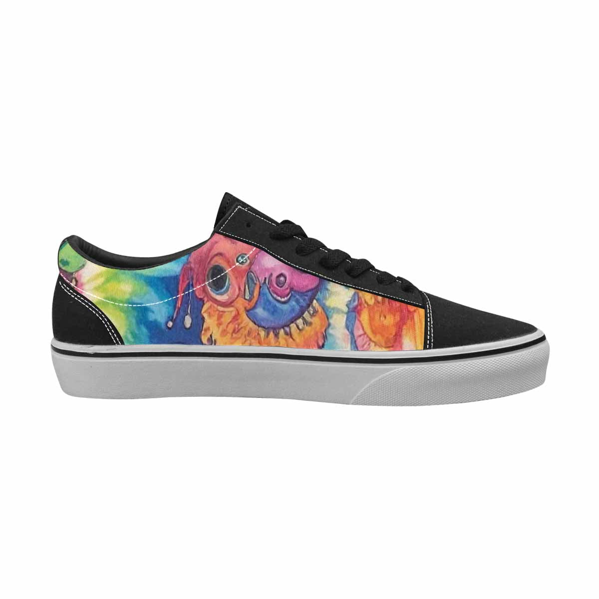 WOMEN'S Aliens  Tie Dye Lace-Up Canvas Vibrant Chaos Sneakers