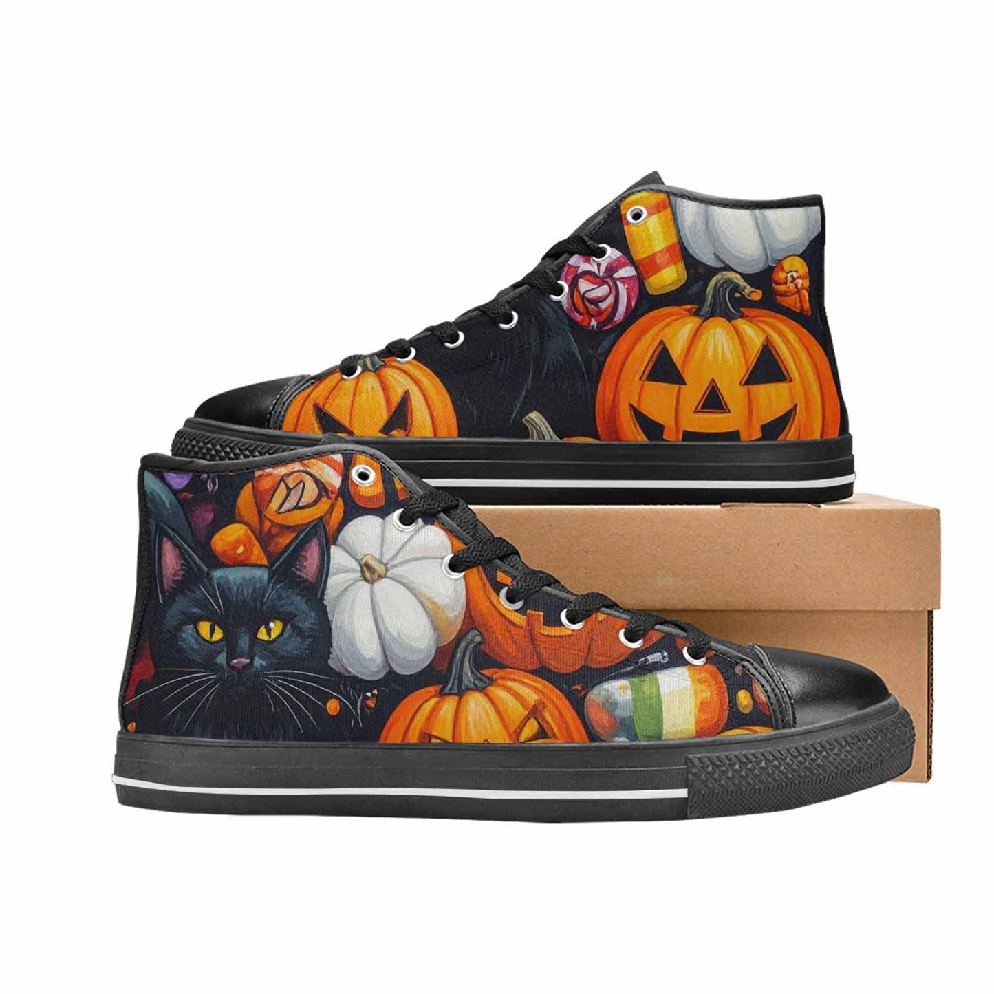 MEN'S Halloween High Top Canvas Cottagecore Sneakers