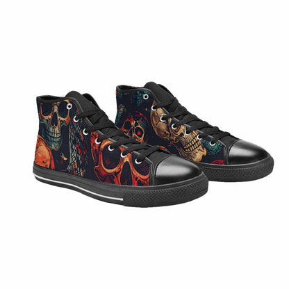 MEN'S Snake Skulls Print High Top Canvas Dark Academia Shoes