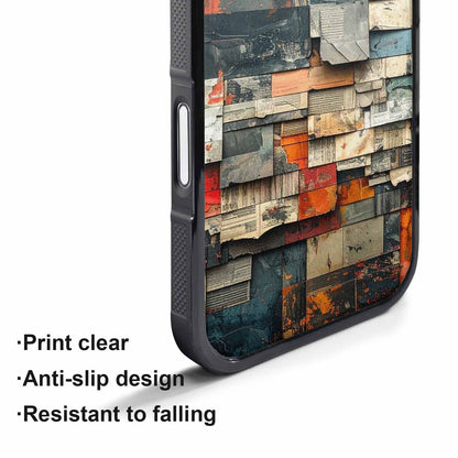 iPhone 17 Pro Max Case — Distressed Grunge Texture Pattern Original Art, Unique Phone Case Design