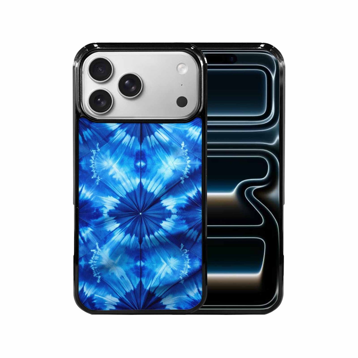 iPhone 17 Pro Max Case — Tie Dye Shibori Indigo Tie Dye, Custom Art Phone Cover