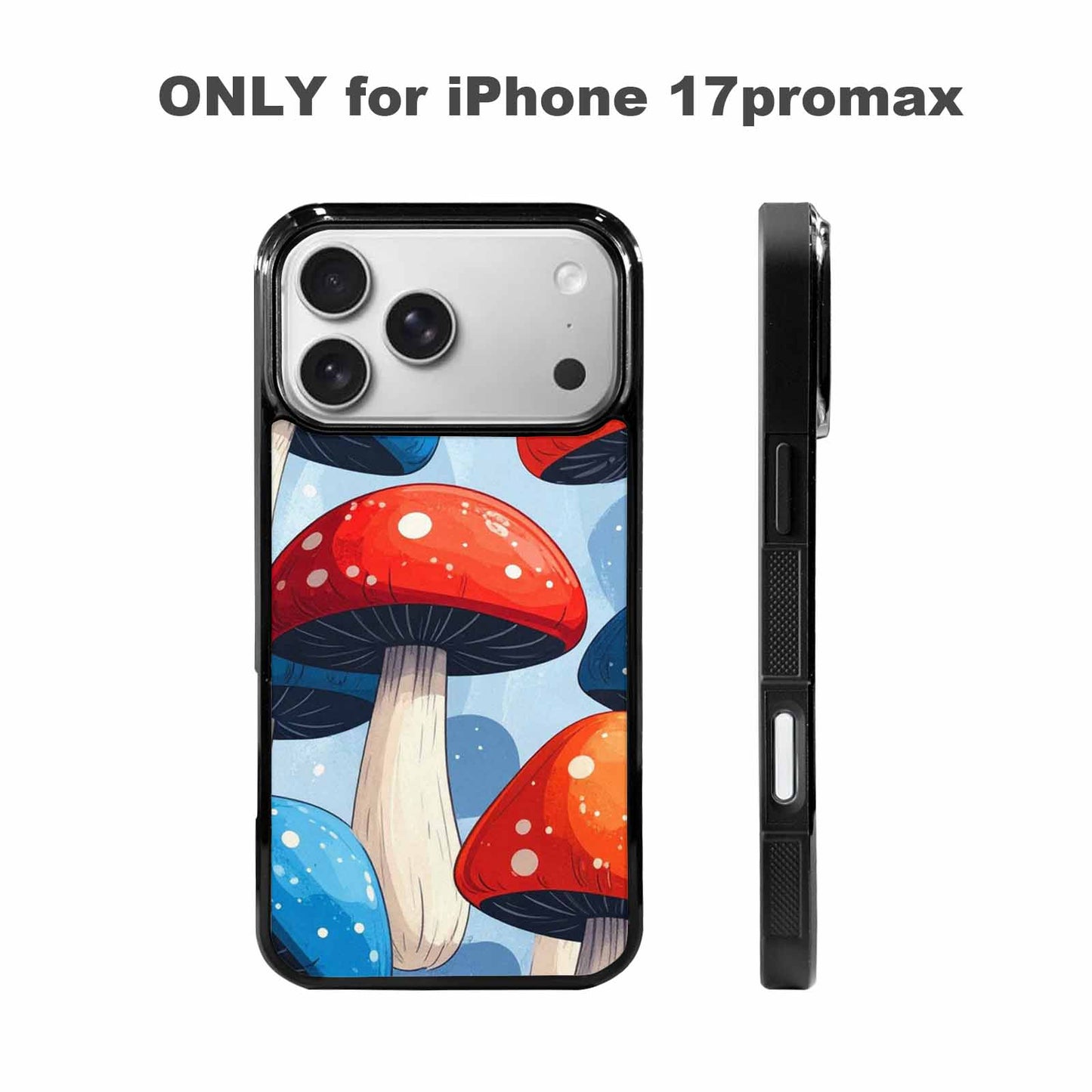 iPhone 17 Pro Max Case — Vivid Winter Mushroom Cartoon Cute, Custom Print Case Cover