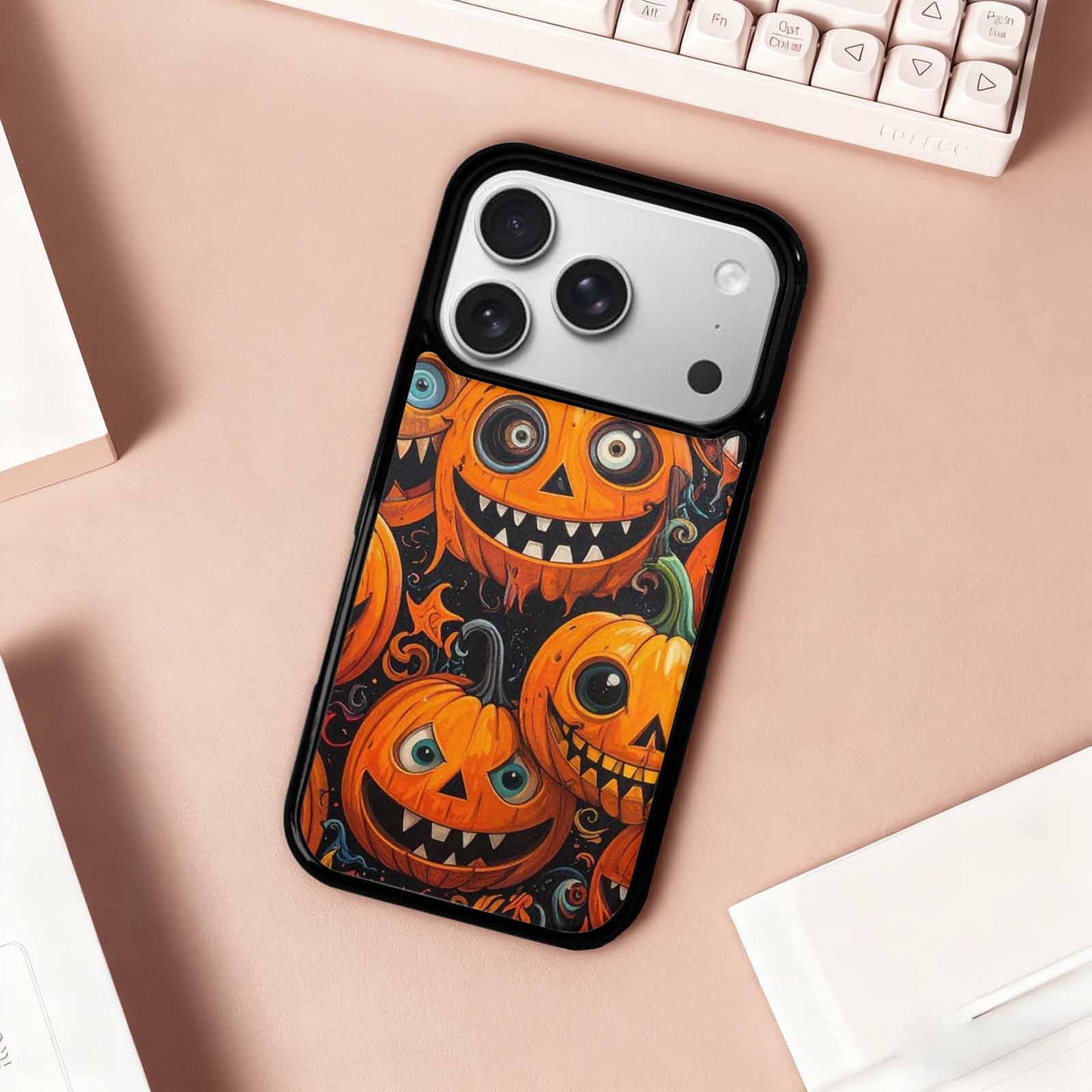 iPhone 17 Pro Case — Cartoon Pumpkin Monster Cartoon Cute, Custom Phone Case
