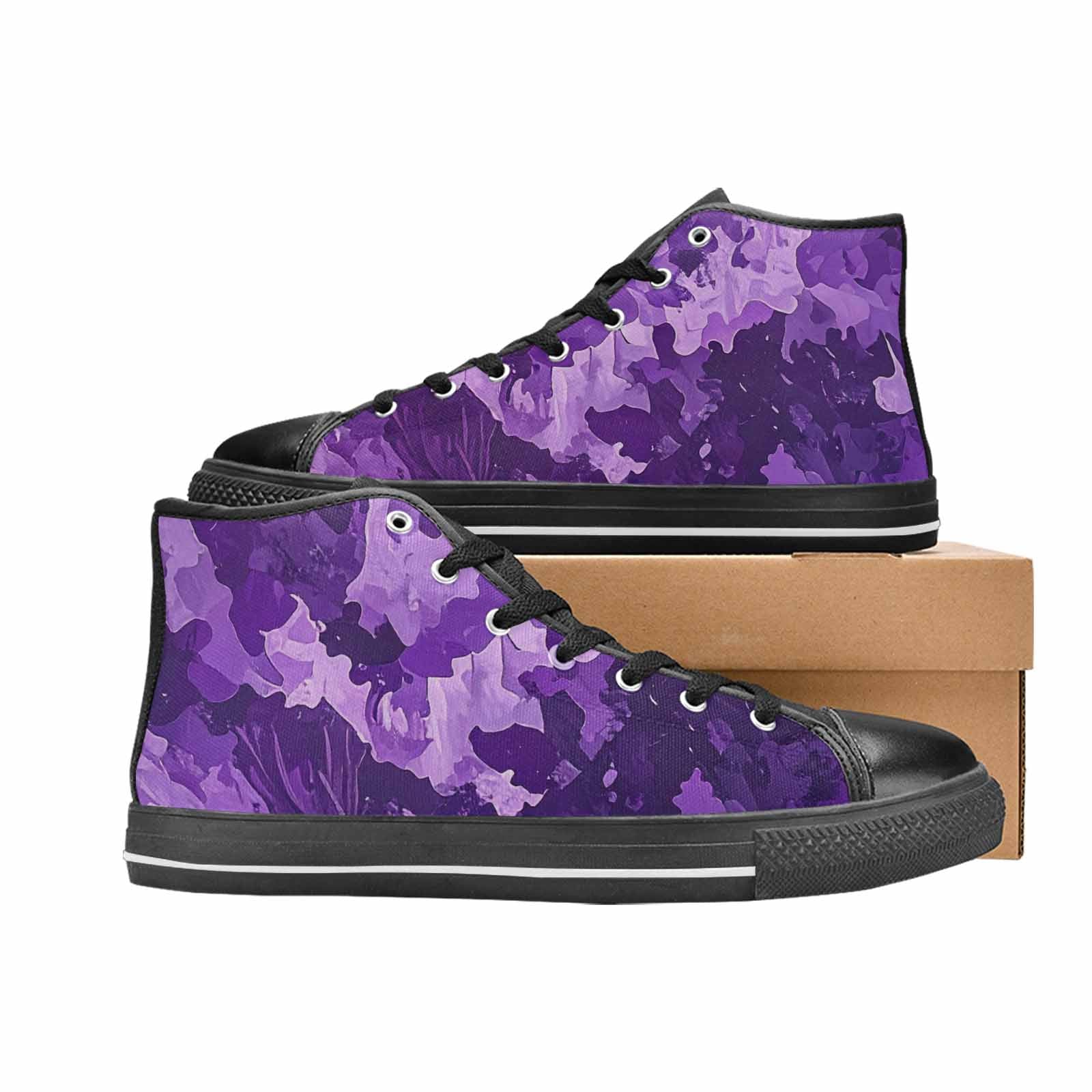 MEN'S Military Camouflage Blotch High Top Canvas Cottagecore Custom Sneakers
