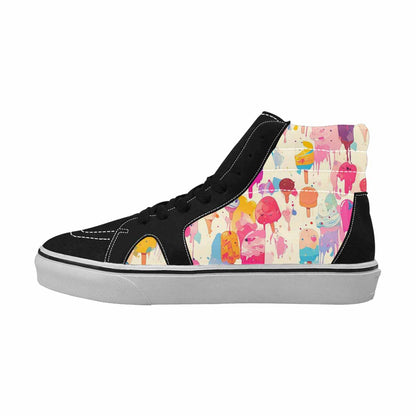 MEN'S Ice Cream Motif Ice High Top Canvas Dreamlike Custom Shoes