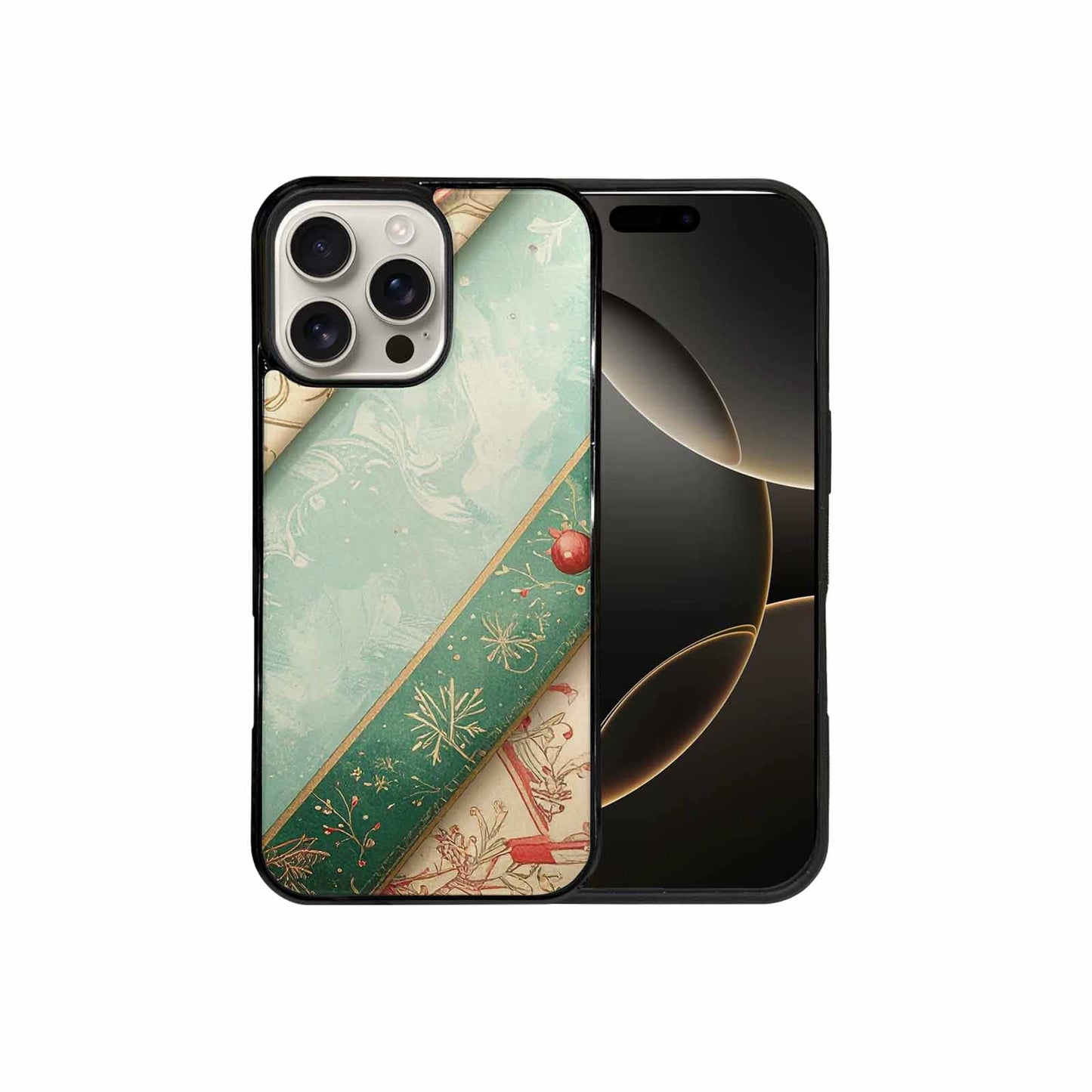 iPhone 16 Pro Max Case — Christmas Wrapping Paper Pattern Art Wallpaper, Original Design Phone Case