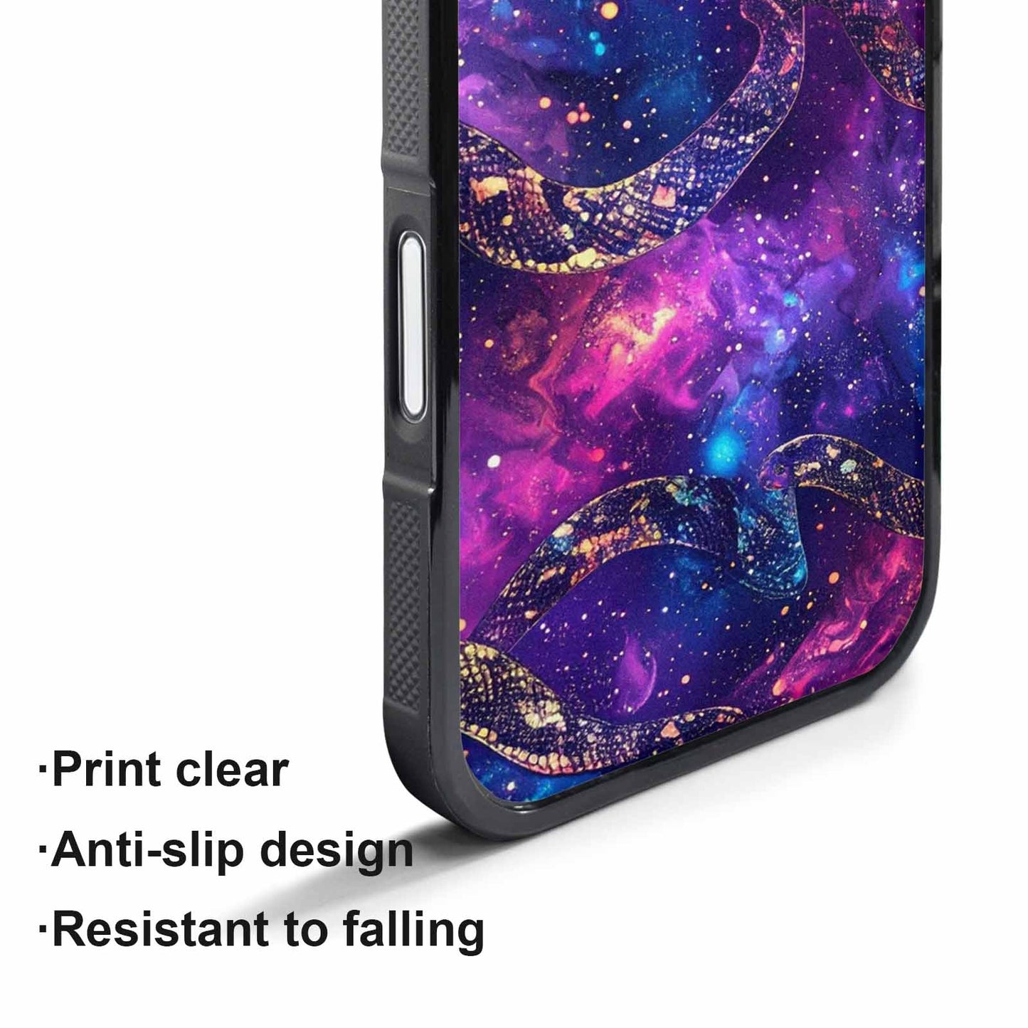 iPhone 17 Pro Max Case — Snake Print Galaxy Seamless Animal Print, Custom Designed Case Cover